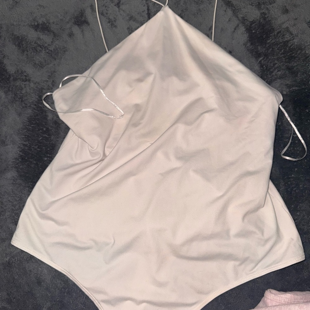 H&M Cream Bodysuit Top